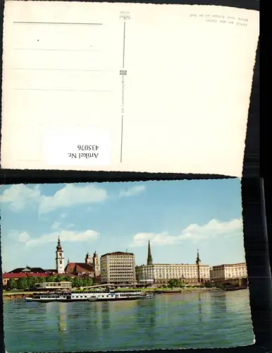 435076,Linz an d. Donau Teilansicht von Urfahr Dampfer Schiff
