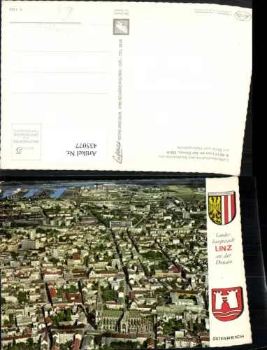 435077,Linz an d. Donau Totale Fliegeraufnahme