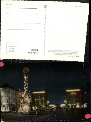 435085,Linz an d. Donau Hauptplatz m. Dreifaltigkeitssäule Straßenansicht