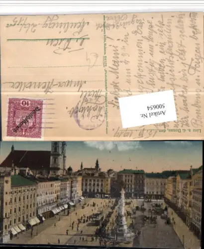 500654,Linz an d. Donau Franz-Josef-Platz Pestsäule Kirche