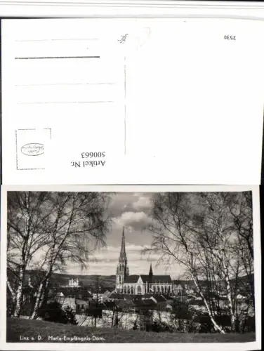 500663,Linz an d. Donau Teilansicht m. Maria Empfängnis-Dom