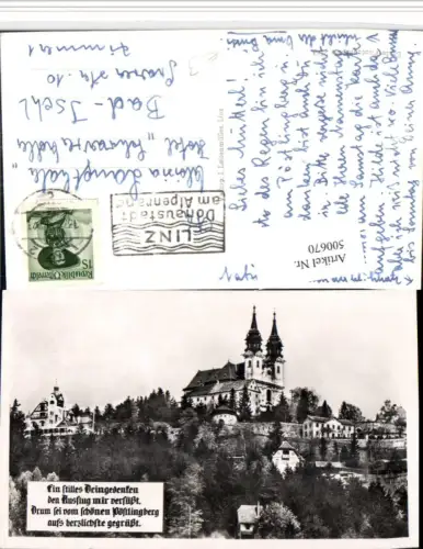 500670,Linz an d. Donau Pöstlingberg Kirche Spruch