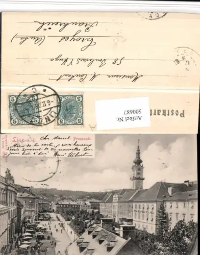 500687,Linz an d. Donau Promenade pub Stengel e Co 3726