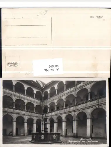 500697,Linz an d. Donau Landhaus Arkadenhof Arkaden Brunnen