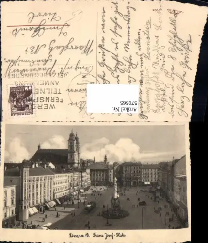 570565,Linz a. d. Donau Hauptplatz Franz-Josef-Platz Straßenbahn