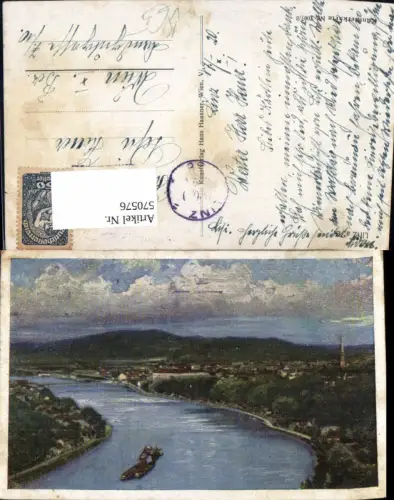 570576,Künstler Ak Linz a. d. Donau pub Hans Hausner 7007euro3