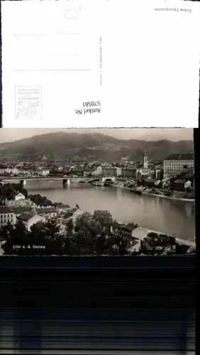 570581,Foto Ak Linz a. d. Donau Ansicht m. Brücke