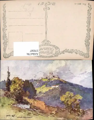 570587,Künstler Ak Fritz Lach Linz a. d. Donau Urfahr Pöstlingberg pub B.K.W.I. 403euro6