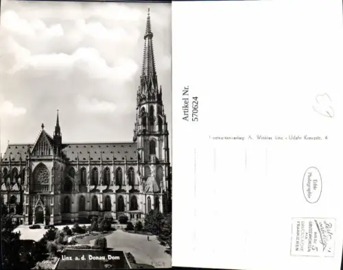 570624,Foto Ak Linz a. d. Donau Dom