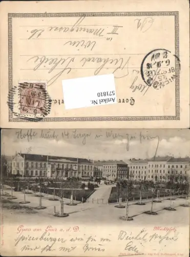 571810,Gruss aus Linz an der Donau Marktplatz 1899