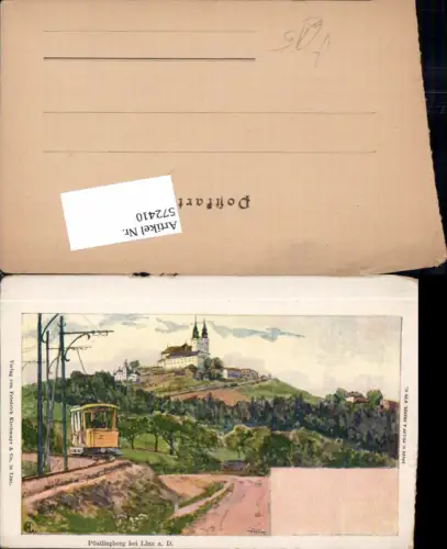 572410,Künstler AK Hans Christiansen Linz Pöstlingberg Pöstlingbergbahn Philipp e Kramer