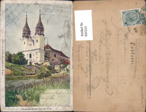 631513,Lithographie Hans Christiansen Pöstlingberg Linz an der Donau Philipp e Kramer