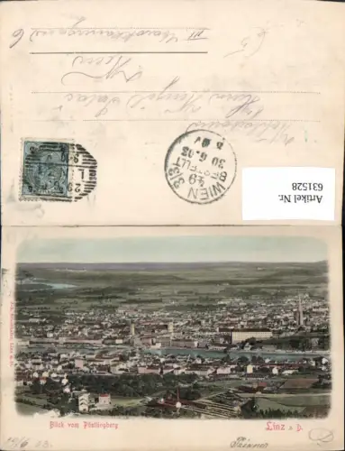 631528,Linz an der Donau vom Pöstlingberg 1903
