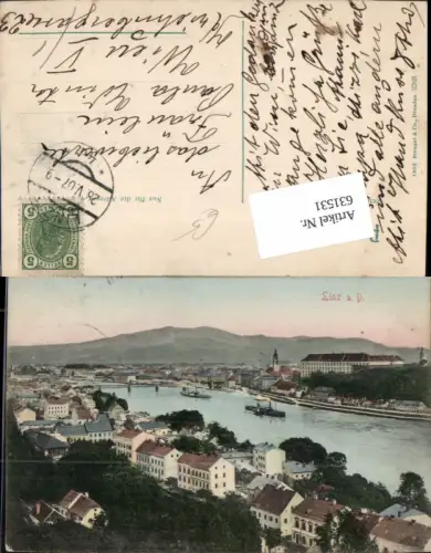 631531,Linz an der Donau Dampfer 1907