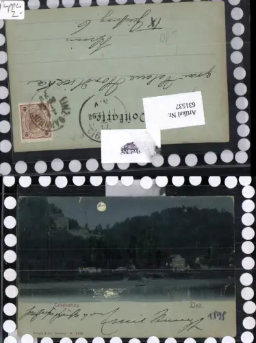 631537,Mond Lithographie Linz an der Donau Calvarienberg 1898 pub Stengel e Co. 3718