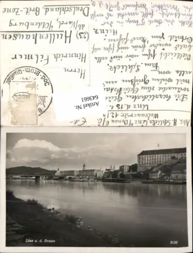 643661,Linz an der Donau Uferpartie Brücke Urfahr n. Hullenhausen Varel Oldenburg