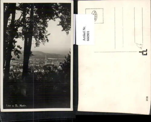 660901,Foto Ak Linz a. d. Donau Motiv Blick auf Stadt