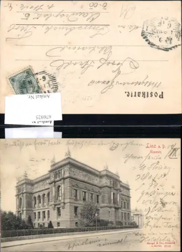 676925,Linz an der Donau Museum 1899 pub Stengel e Co. 3712