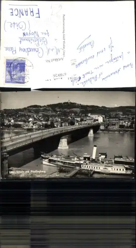 676926,Linz an der Donau Brücke Dampfer Schönbrunn Urfahr