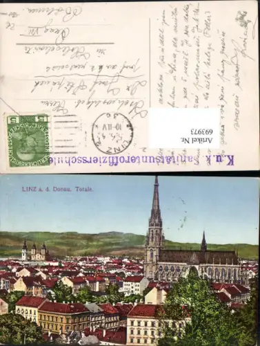 693973 Linz an der Donau Feldpost K. K. Sanitätsunteroffiziersschule