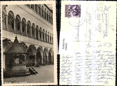 194495,Grein a. d. Donau Schloss Schlosshof Arkaden Brunnen