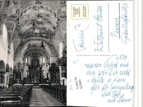 522803,Reichersberg am Inn Kirche Innenansicht