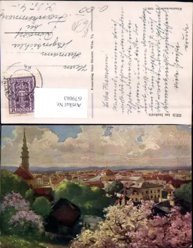 679063 Künstler AK Ried im Innkreis pub Hans hausner 7009euro1