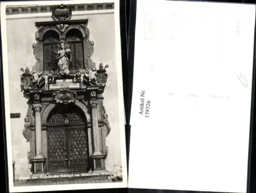 179726,Portal d. Stiftskirche Schlägl im Mühlkreis Detailansicht