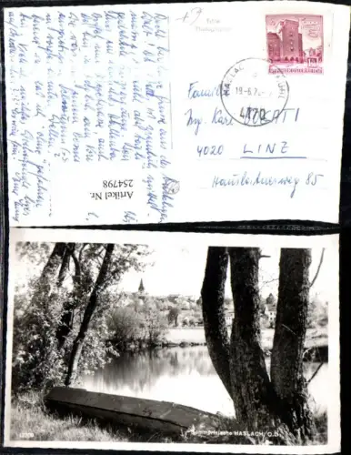 254798,Haslach Partie Blick auf d. Stadt Kirchenturm