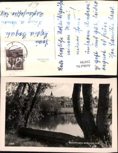 254799,Haslach Partie Blick auf d. Stadt Kirchenturm