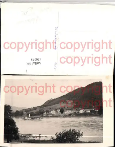 470348,Foto AK Niederranna b. Hofkirchen Teilansicht Dampfer