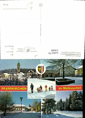 579500,Mehrbild Ak Pfarrkirchen i. Mühlviertel Langlaufen Wintersport pub Alpine Luftbild