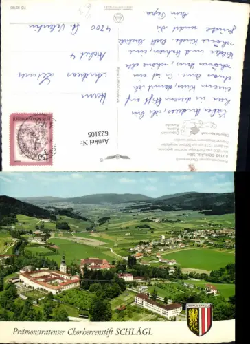 623105,Aigen-Schlägl Schlägl m. Chorherrenstift pub Alpine Luftbild FÖ 55780