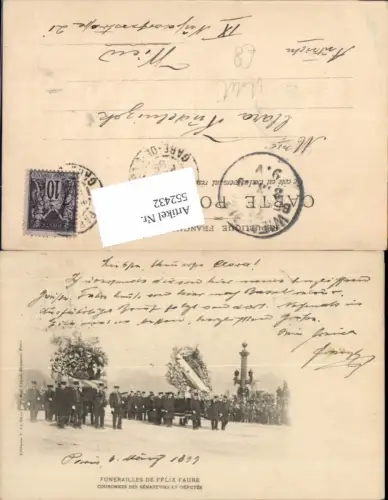 552432,Tod Begräbnis des Felix Faure 1899 Paris