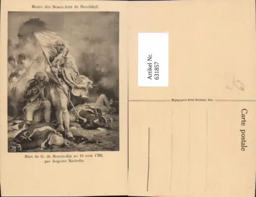 631857,Künstler Ak Augute Bachelin Mort de G. De Montmollin Adel Monarchie