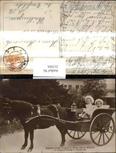 263806,Erbprinz Ernst August u. Prinz Georg Wilhelm z. Braunschweig u. Lüneburg Adel Monarchie