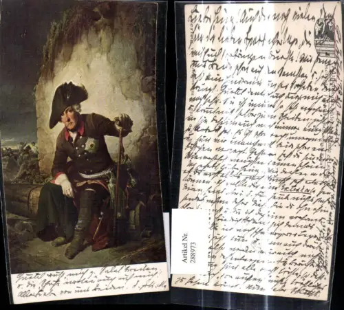 288973,Künstler Ak Schrader Friedrich d. Große n. Kollin Uniform Adel Monarchie