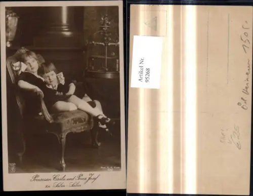 95268,Seltene Ak Prinzessin Cäcilie u. Prinz Josef z. Salm Salm pub NPG 5296