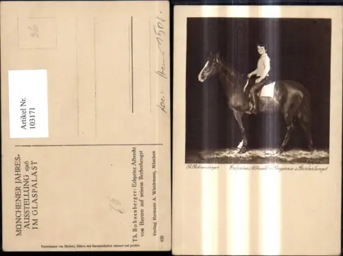 103171,Adel Monarchie Erbprinz Albrecht v. Bayern a. s. Berberhengst Pferd