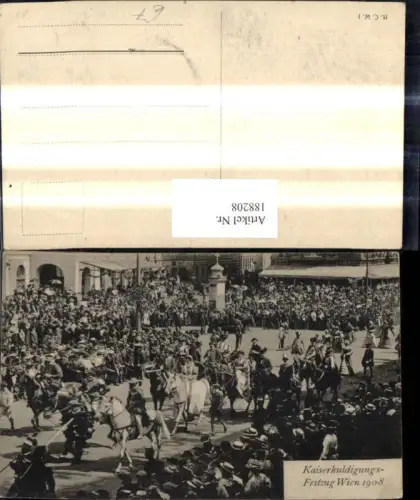 188208,Kaiser Huldigungs Festzug 1908 Adel Monarchie