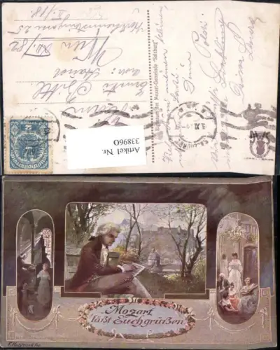338960,Künstler Ak F. Kulstrunk Mozart läßt euch grüßen Komponist Musik