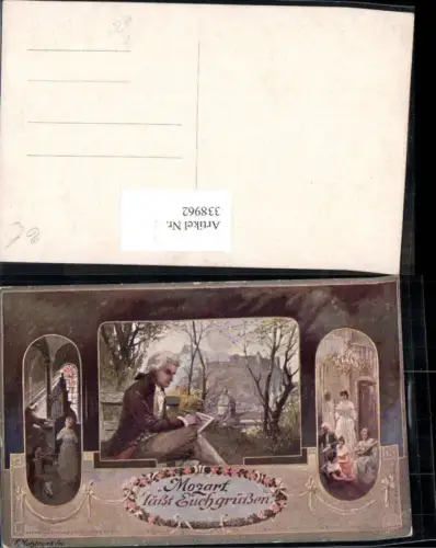 338962,Künstler Ak F. Kulstrunk Mozart läßt euch grüßen Komponist Musik
