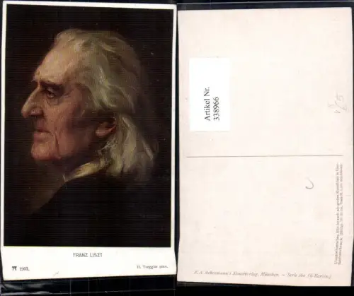 338966,Künstler Ak H. Torggler Franz Liszt Portrait Komponist Musik pub F. A. Ackermann 1903