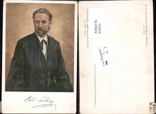 418253,Künstler Ak R. H. Schlindenbuch Bedrich Smetana Komponist Musik