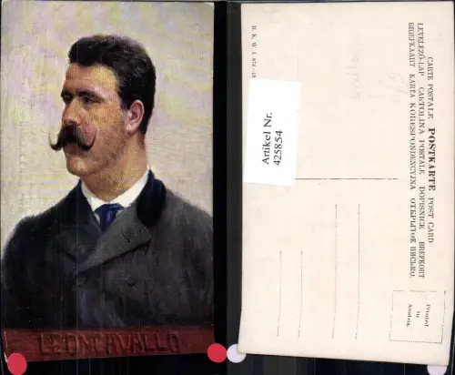 425854,Künstler Ak Eichhorn Ruggero Leoncavallo Komponist pub B.K.W.I. 874euro19