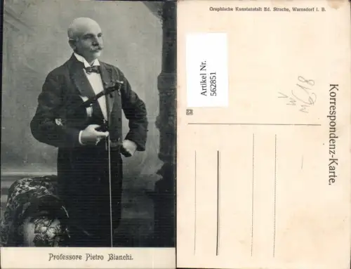 562851,Professore Pietro Bianchi Geige Komponist Musik pub Ed. Strache Warnsdorf i. B.