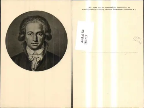 180705,Johann Wolfgang v. Goethe Dichter Portrait pub F. A. Ackermann