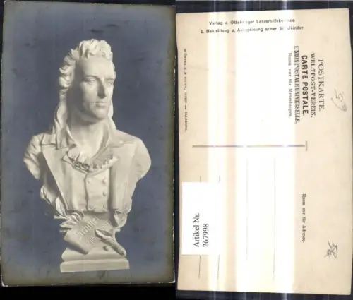 267998,Künstler Ak Büste Friedrich Schiller Dichter Kunst
