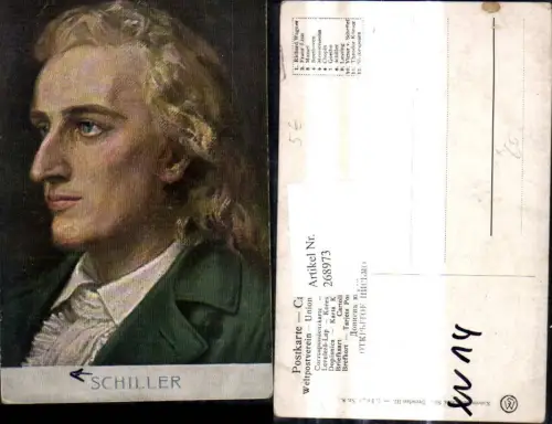268973,Künstler Ak Friedrich Schiller Dichter Kunst Wissenschaft