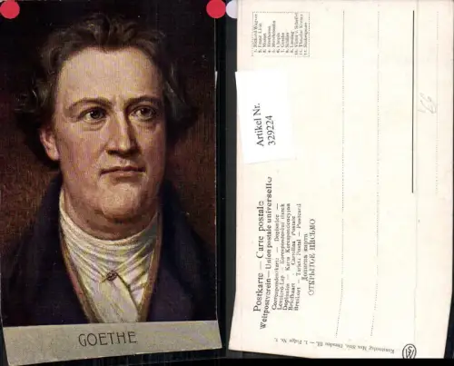 329224,Künstler Ak Goethe Portrait Kunst